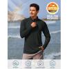 imageTACVASEN Mens Long Sleeve Athletic Shirts 14 Pullover Zip Sun Protection Rash Guard UPF 50 Outdoor Running TShirts04black
