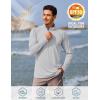 imageTACVASEN Mens Long Sleeve Athletic Shirts 14 Pullover Zip Sun Protection Rash Guard UPF 50 Outdoor Running TShirts05light Grey