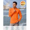 imageTACVASEN Mens Long Sleeve Athletic Shirts 14 Pullover Zip Sun Protection Rash Guard UPF 50 Outdoor Running TShirts06orange