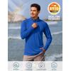 imageTACVASEN Mens Long Sleeve Athletic Shirts 14 Pullover Zip Sun Protection Rash Guard UPF 50 Outdoor Running TShirts07bright Blue