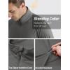 imageTACVASEN Mens Long Sleeve Athletic Shirts 14 Pullover Zip Sun Protection Rash Guard UPF 50 Outdoor Running TShirts08dark Grey