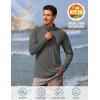 imageTACVASEN Mens Long Sleeve Athletic Shirts 14 Pullover Zip Sun Protection Rash Guard UPF 50 Outdoor Running TShirts08dark Grey