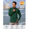 imageTACVASEN Mens Long Sleeve Athletic Shirts 14 Pullover Zip Sun Protection Rash Guard UPF 50 Outdoor Running TShirts09dark Green