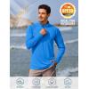 imageTACVASEN Mens Long Sleeve Athletic Shirts 14 Pullover Zip Sun Protection Rash Guard UPF 50 Outdoor Running TShirts10azure
