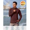 imageTACVASEN Mens Long Sleeve Athletic Shirts 14 Pullover Zip Sun Protection Rash Guard UPF 50 Outdoor Running TShirts12wine Red