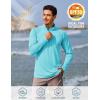 imageTACVASEN Mens Long Sleeve Athletic Shirts 14 Pullover Zip Sun Protection Rash Guard UPF 50 Outdoor Running TShirts14lake Blue