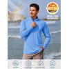 imageTACVASEN Mens Long Sleeve Athletic Shirts 14 Pullover Zip Sun Protection Rash Guard UPF 50 Outdoor Running TShirts15light Blue