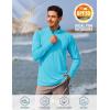imageTACVASEN Mens Long Sleeve Athletic Shirts 14 Pullover Zip Sun Protection Rash Guard UPF 50 Outdoor Running TShirts16ice Blue