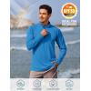 imageTACVASEN Mens Long Sleeve Athletic Shirts 14 Pullover Zip Sun Protection Rash Guard UPF 50 Outdoor Running TShirts17blue Green