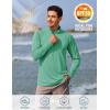 imageTACVASEN Mens Long Sleeve Athletic Shirts 14 Pullover Zip Sun Protection Rash Guard UPF 50 Outdoor Running TShirts18grey Green
