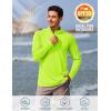 imageTACVASEN Mens Long Sleeve Athletic Shirts 14 Pullover Zip Sun Protection Rash Guard UPF 50 Outdoor Running TShirts19fluorescent Green