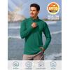 imageTACVASEN Mens Long Sleeve Athletic Shirts 14 Pullover Zip Sun Protection Rash Guard UPF 50 Outdoor Running TShirts21emerald Green