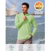 imageTACVASEN Mens Long Sleeve Athletic Shirts 14 Pullover Zip Sun Protection Rash Guard UPF 50 Outdoor Running TShirts23light Green