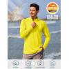 imageTACVASEN Mens Long Sleeve Athletic Shirts 14 Pullover Zip Sun Protection Rash Guard UPF 50 Outdoor Running TShirts24yellow