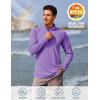 imageTACVASEN Mens Long Sleeve Athletic Shirts 14 Pullover Zip Sun Protection Rash Guard UPF 50 Outdoor Running TShirts25light Purple