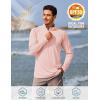 imageTACVASEN Mens Long Sleeve Athletic Shirts 14 Pullover Zip Sun Protection Rash Guard UPF 50 Outdoor Running TShirts26light Pink