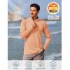 imageTACVASEN Mens Long Sleeve Athletic Shirts 14 Pullover Zip Sun Protection Rash Guard UPF 50 Outdoor Running TShirts28apricot