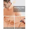 imageTACVASEN Mens Long Sleeve Athletic Shirts 14 Pullover Zip Sun Protection Rash Guard UPF 50 Outdoor Running TShirts28apricot