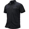 imageTACVASEN Fishing Shirts for Men Cool Hiking Shirt Button Up Short Sleeve SPF UPF 50 Sun Shirt Quick Dry for TacticalBlack