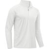 imageTACVASEN Mens Long Sleeve Athletic Shirts 14 Pullover Zip Sun Protection Rash Guard UPF 50 Outdoor Running TShirts03white