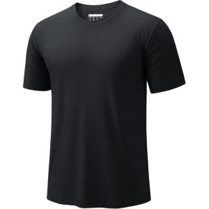 imageTACVASEN Mens Lightweight Athletic TShirts Quick Dry Workout Gym Tops Short Sleeve Running Tee Shirt Performance ActivewearBlack