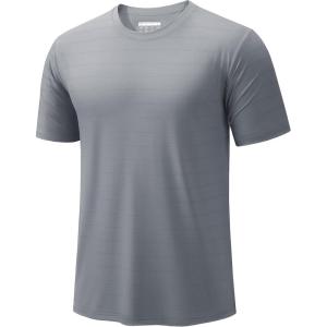 imageTACVASEN Mens Lightweight Athletic TShirts Quick Dry Workout Gym Tops Short Sleeve Running Tee Shirt Performance ActivewearLight Gray