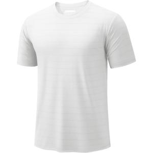 imageTACVASEN Mens Lightweight Athletic TShirts Quick Dry Workout Gym Tops Short Sleeve Running Tee Shirt Performance ActivewearWhite