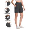 imageTACVASEN Womens 7 High Waisted Hiking Golf Shorts Lightweight Stretch Athletic Shorts Summer Outdoor with Zipper PocketsDarkgrey
