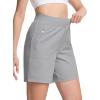 imageTACVASEN Womens 7 High Waisted Hiking Golf Shorts Lightweight Stretch Athletic Shorts Summer Outdoor with Zipper PocketsLgray
