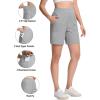 imageTACVASEN Womens 7 High Waisted Hiking Golf Shorts Lightweight Stretch Athletic Shorts Summer Outdoor with Zipper PocketsLgray