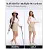 imageTACVASEN Womens 7 High Waisted Hiking Golf Shorts Lightweight Stretch Athletic Shorts Summer Outdoor with Zipper PocketsLightkhaki