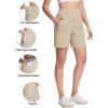 imageTACVASEN Womens 7 High Waisted Hiking Golf Shorts Lightweight Stretch Athletic Shorts Summer Outdoor with Zipper PocketsLightkhaki