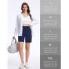 imageTACVASEN Womens 7 High Waisted Hiking Golf Shorts Lightweight Stretch Athletic Shorts Summer Outdoor with Zipper PocketsNavy