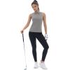 imageTACVASEN Womens Golf Shirts Sleeveless Racerback Polo Shirt UPF 50 Zip Up Moisture Wicking Workout Tennis Athletic Tank TopsBrightgray