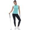 imageTACVASEN Womens Golf Shirts Sleeveless Racerback Polo Shirt UPF 50 Zip Up Moisture Wicking Workout Tennis Athletic Tank TopsLakeblue