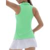 imageTACVASEN Womens Golf Shirts Sleeveless Racerback Polo Shirt UPF 50 Zip Up Moisture Wicking Workout Tennis Athletic Tank TopsMintgreen