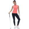 imageTACVASEN Womens Golf Shirts Sleeveless Racerback Polo Shirt UPF 50 Zip Up Moisture Wicking Workout Tennis Athletic Tank TopsPink