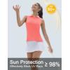 imageTACVASEN Womens Golf Shirts Sleeveless Racerback Polo Shirt UPF 50 Zip Up Moisture Wicking Workout Tennis Athletic Tank TopsPink