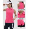 imageTACVASEN Womens Golf Shirts Sleeveless Racerback Polo Shirt UPF 50 Zip Up Moisture Wicking Workout Tennis Athletic Tank TopsRosered