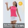 imageTACVASEN Womens Golf Shirts Sleeveless Racerback Polo Shirt UPF 50 Zip Up Moisture Wicking Workout Tennis Athletic Tank TopsRosered