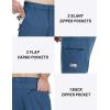 imageTACVASEN Mens Capri Pants Cargo Long Shorts Quick Dry Lightweight 34 Pants Below Knee Summer Hiking WorkBlue Gray
