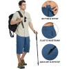 imageTACVASEN Mens Capri Pants Cargo Long Shorts Quick Dry Lightweight 34 Pants Below Knee Summer Hiking WorkBlue Gray