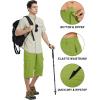 imageTACVASEN Mens Capri Pants Cargo Long Shorts Quick Dry Lightweight 34 Pants Below Knee Summer Hiking WorkG Green