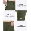 imageTACVASEN Mens Capri Pants Cargo Long Shorts Quick Dry Lightweight 34 Pants Below Knee Summer Hiking WorkGreen