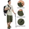 imageTACVASEN Mens Capri Pants Cargo Long Shorts Quick Dry Lightweight 34 Pants Below Knee Summer Hiking WorkGreen