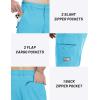 imageTACVASEN Mens Capri Pants Cargo Long Shorts Quick Dry Lightweight 34 Pants Below Knee Summer Hiking WorkIce Blue