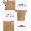 imageTACVASEN Mens Capri Pants Cargo Long Shorts Quick Dry Lightweight 34 Pants Below Knee Summer Hiking WorkKhaki