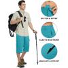 imageTACVASEN Mens Capri Pants Cargo Long Shorts Quick Dry Lightweight 34 Pants Below Knee Summer Hiking WorkLake Blue