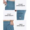imageTACVASEN Mens Capri Pants Cargo Long Shorts Quick Dry Lightweight 34 Pants Below Knee Summer Hiking WorkLight Blue