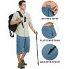 imageTACVASEN Mens Capri Pants Cargo Long Shorts Quick Dry Lightweight 34 Pants Below Knee Summer Hiking WorkLight Blue